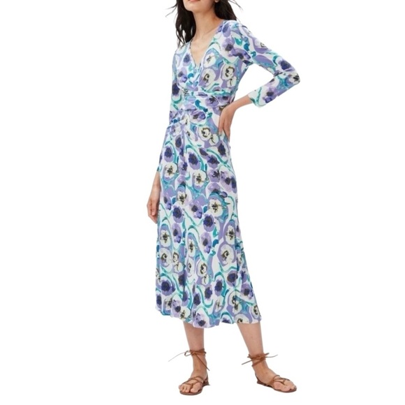 Diane Von Furstenberg Dresses & Skirts - Diane von Furstenberg Timmy Watercolor Floral Midi Dress Large